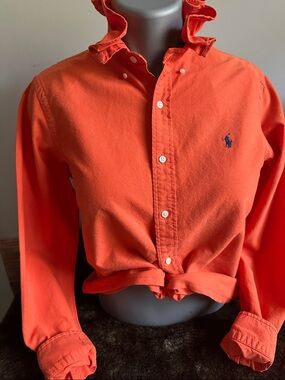 Polo by Ralph Lauren Recycled Orange Ruffle collar Shirt